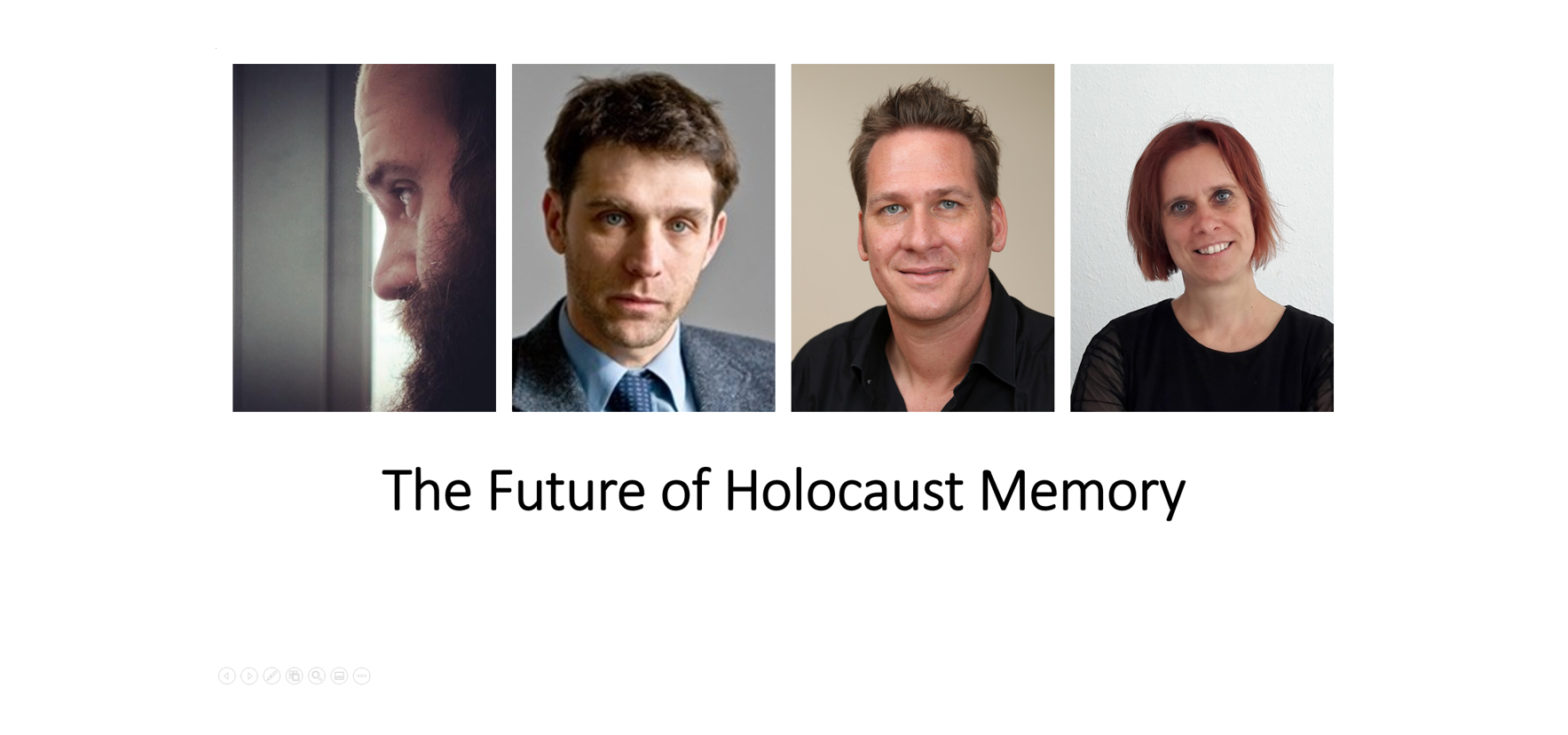 Banner: Photo of speakers with title 'The Future of Holocaust Memory'