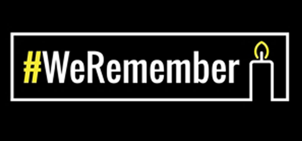 Hashtag We Remember with a candle