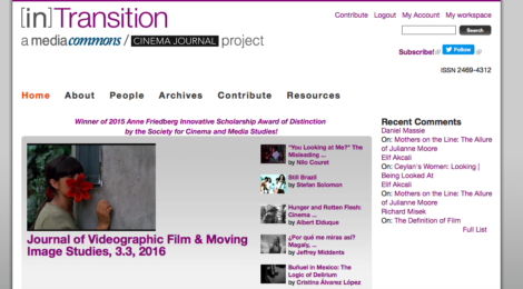 Video essays on Latin American Cinema at a special issue of [in]Transition