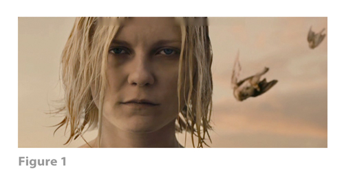 Figure 1: All images from MELANCHOLIA derive from frame grabs from the DVD version of the film: © 2011 Zentropa Entertainments27 ApS, Memfis Film International AB, Zentropa International Sweden AB, Slot Machine SARL, Liberator Productions SARL, Arte France Cinéma, Zentropa International Köln GmbH. DVD: Magnolia Home Entertainment. They appear here solely for Fair Dealing (and Fair Use) purposes of scholarship and criticism.