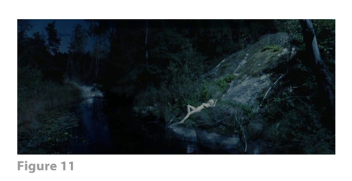 Figure 11: All images from MELANCHOLIA derive from frame grabs from the DVD version of the film: © 2011 Zentropa Entertainments27 ApS, Memfis Film International AB, Zentropa International Sweden AB, Slot Machine SARL, Liberator Productions SARL, Arte France Cinéma, Zentropa International Köln GmbH. DVD: Magnolia Home Entertainment. They appear here solely for Fair Dealing (and Fair Use) purposes of scholarship and criticism.